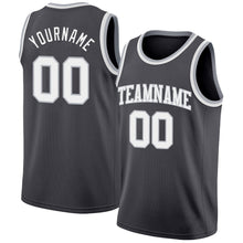 Laden Sie das Bild in den Galerie-Viewer, Custom Steel Gray White-Gray Authentic Basketball Jersey
