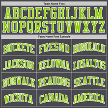 Laden Sie das Bild in den Galerie-Viewer, Custom Steel Gray Neon Green-White Authentic Basketball Jersey
