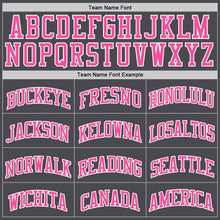 Laden Sie das Bild in den Galerie-Viewer, Custom Steel Gray Pink-White Authentic Basketball Jersey
