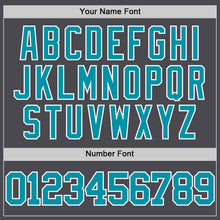 Charger l&#39;image dans la galerie, Custom Steel Gray Teal-White Authentic Basketball Jersey
