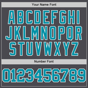 Custom Steel Gray Teal-White Authentic Basketball Jersey