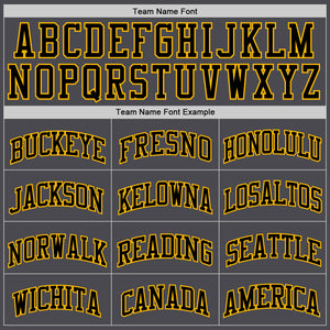 Custom Steel Gray Black-Gold Authentic Basketball Jersey