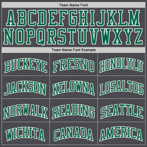 Custom Steel Gray Kelly Green-White Authentic Basketball Jersey