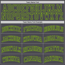 Laden Sie das Bild in den Galerie-Viewer, Custom Steel Gray Neon Green Authentic Basketball Jersey
