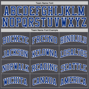 Custom Steel Gray Royal-White Authentic Basketball Jersey