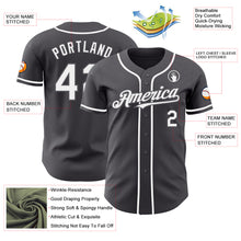 Laden Sie das Bild in den Galerie-Viewer, Custom Steel Gray White Authentic Baseball Jersey
