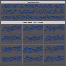 Load image into Gallery viewer, Custom Steel Gray Royal Authentic Baseball Jersey
