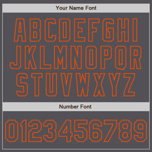 Laden Sie das Bild in den Galerie-Viewer, Custom Steel Gray Orange Authentic Baseball Jersey
