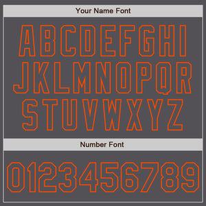 Custom Steel Gray Orange Authentic Baseball Jersey