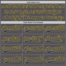Charger l'image dans la galerie, Custom Steel Gray Royal-Gold Authentic Baseball Jersey
