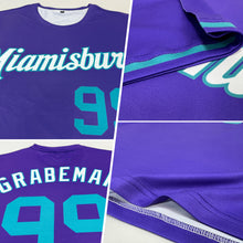 Laden Sie das Bild in den Galerie-Viewer, Custom Purple Teal-White Performance T-Shirt
