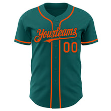 Загрузить изображение в средство просмотра галереи, Custom Teal Orange Authentic Baseball Jersey
