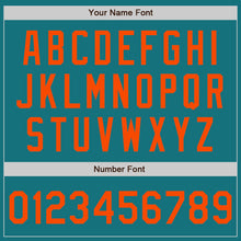 Загрузить изображение в средство просмотра галереи, Custom Teal Orange Authentic Baseball Jersey
