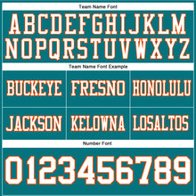 Laden Sie das Bild in den Galerie-Viewer, Custom Teal White-Orange Authentic Football Jersey
