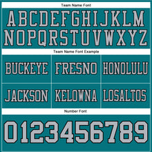 Load image into Gallery viewer, Custom Teal Gray-Black Authentic Football Jersey
