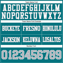 Laden Sie das Bild in den Galerie-Viewer, Custom Teal Gray-White Authentic Football Jersey
