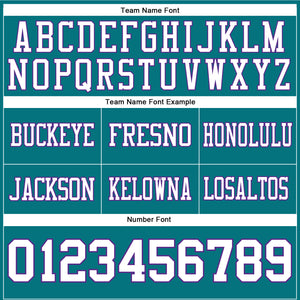 Custom Teal White-Purple Authentic Football Jersey