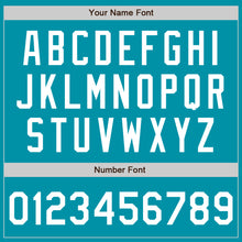 Load image into Gallery viewer, Custom Stitched Teal White-Teal Baseball Pullover Sweatshirt Hoodie
