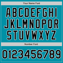 Load image into Gallery viewer, Custom Stitched Teal Black-White Baseball Pullover Sweatshirt Hoodie
