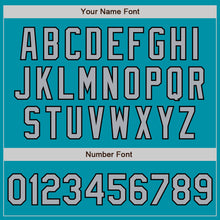 Load image into Gallery viewer, Custom Stitched Teal Gray-Black Baseball Pullover Sweatshirt Hoodie
