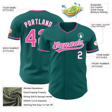 Laden Sie das Bild in den Galerie-Viewer, Custom Teal Pink-White Authentic Baseball Jersey
