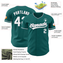Загрузить изображение в средство просмотра галереи, Custom Teal White-Gray Authentic Baseball Jersey
