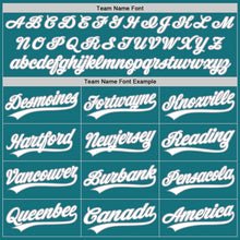 Загрузить изображение в средство просмотра галереи, Custom Teal White-Gray Authentic Baseball Jersey
