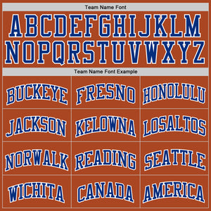 Custom Texas Orange Royal-White Authentic Basketball Jersey