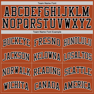 Custom Texas Orange Black-White Authentic Basketball Jersey