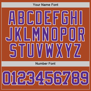 Custom Texas Orange Purple-White Authentic Basketball Jersey