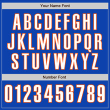 Laden Sie das Bild in den Galerie-Viewer, Custom Thunder Blue White-Orange Authentic Baseball Jersey
