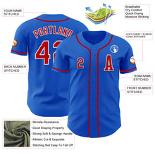 Charger l&#39;image dans la galerie, Custom Thunder Blue Red-White Authentic Baseball Jersey
