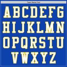 Laden Sie das Bild in den Galerie-Viewer, Custom Thunder Blue White-Yellow Authentic Baseball Jersey

