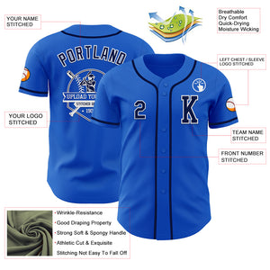 Custom Thunder Blue Navy-White Authentic Baseball Jersey
