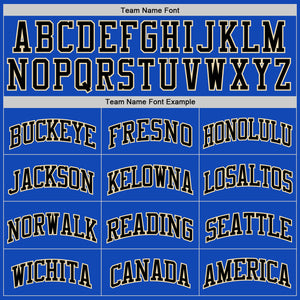 Custom Thunder Blue Black-Cream Authentic Basketball Jersey
