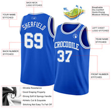 Load image into Gallery viewer, Custom Thunder Blue White-Light Blue Authentic Basketball Jersey
