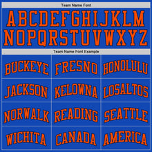 Загрузить изображение в средство просмотра галереи, Custom Thunder Blue Navy-Orange Authentic Basketball Jersey
