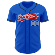 Загрузить изображение в средство просмотра галереи, Custom Thunder Blue Black Red-White Authentic Baseball Jersey
