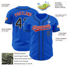 Загрузить изображение в средство просмотра галереи, Custom Thunder Blue Black Red-White Authentic Baseball Jersey

