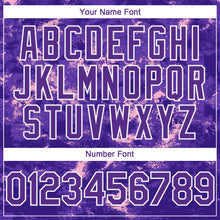 Laden Sie das Bild in den Galerie-Viewer, Custom Tie Dye Purple-White 3D Authentic Baseball Jersey
