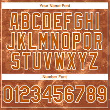 Загрузить изображение в средство просмотра галереи, Custom Tie Dye Texas Orange-White 3D Authentic Baseball Jersey
