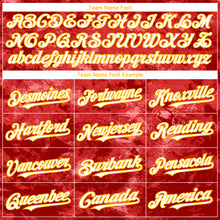 Laden Sie das Bild in den Galerie-Viewer, Custom Tie Dye White-Gold 3D Authentic Baseball Jersey
