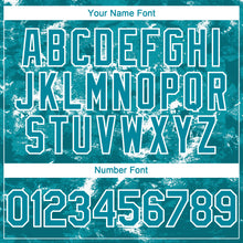 Загрузить изображение в средство просмотра галереи, Custom Tie Dye Teal-White 3D Authentic Baseball Jersey
