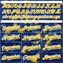 Laden Sie das Bild in den Galerie-Viewer, Custom Tie Dye Yellow-White 3D Authentic Baseball Jersey
