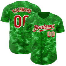 Загрузить изображение в средство просмотра галереи, Custom Tie Dye Red-White 3D Authentic Baseball Jersey
