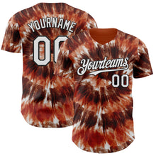 Laden Sie das Bild in den Galerie-Viewer, Custom Tie Dye White-Black Shibori Pattern Authentic Baseball Jersey
