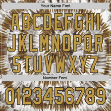 Load image into Gallery viewer, Custom Tie Dye Old Gold-Black Shibori Pattern Authentic Baseball Jersey
