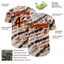 Laden Sie das Bild in den Galerie-Viewer, Custom Tie Dye Brown-Orange Shibori Pattern Authentic Baseball Jersey
