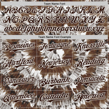 Load image into Gallery viewer, Custom Tie Dye Brown-White Shibori Pattern Authentic Baseball Jersey
