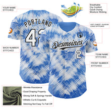 Load image into Gallery viewer, Custom Tie Dye White-Black Shibori Pattern Authentic Baseball Jersey
